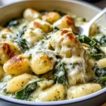 Creamy Pesto Gnocchi with Spinach and Artichokes