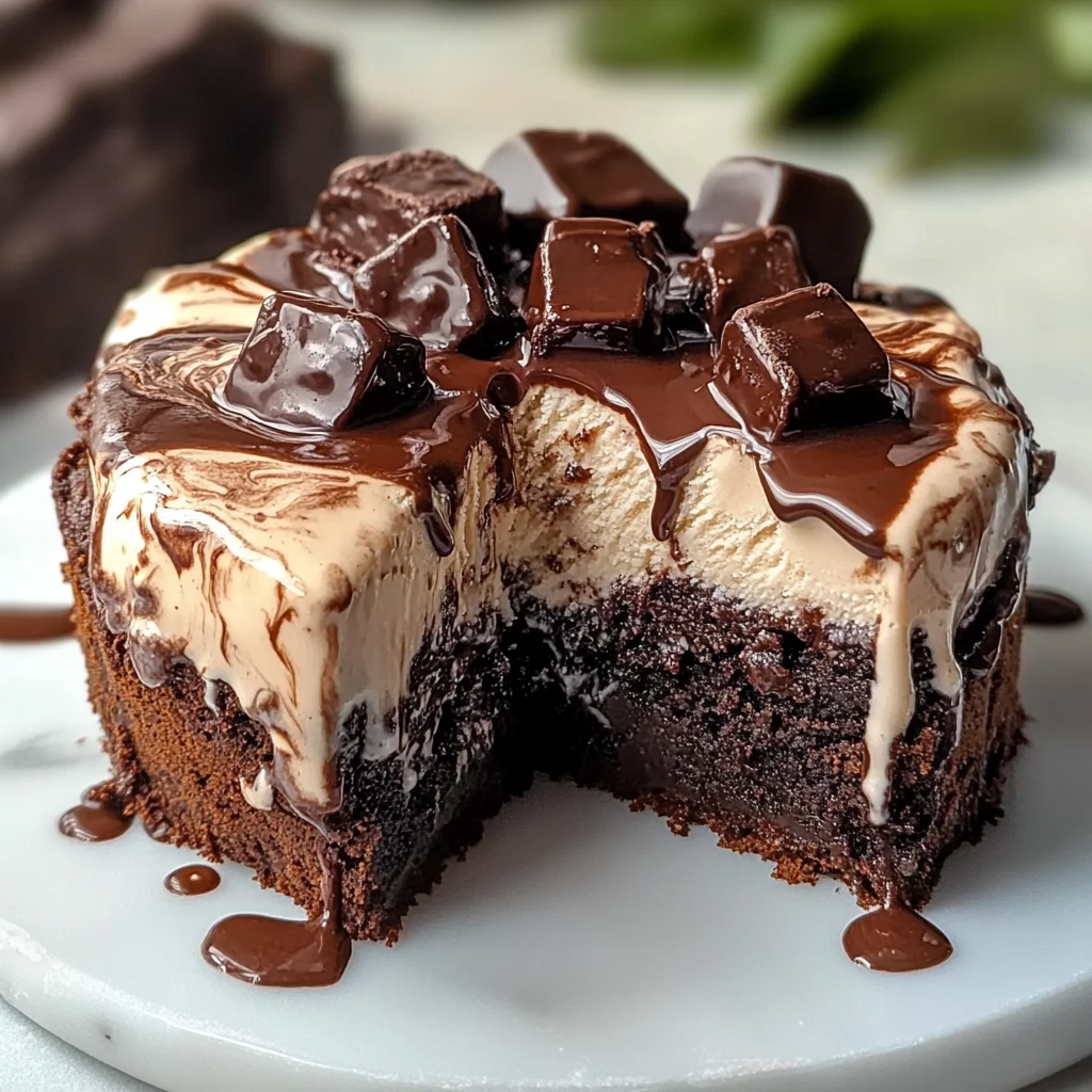 Delicious Brownie Ice Cream Cake