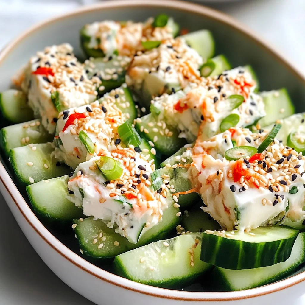 Easy California Roll Cucumber Salad