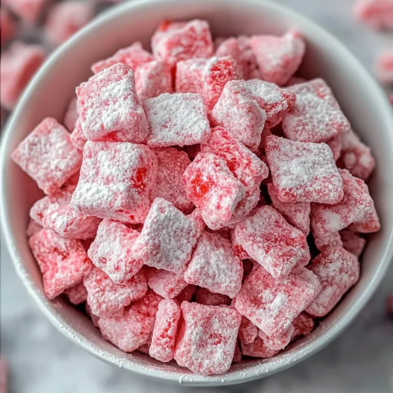 Easy Strawberry Shortcake Puppy Chow