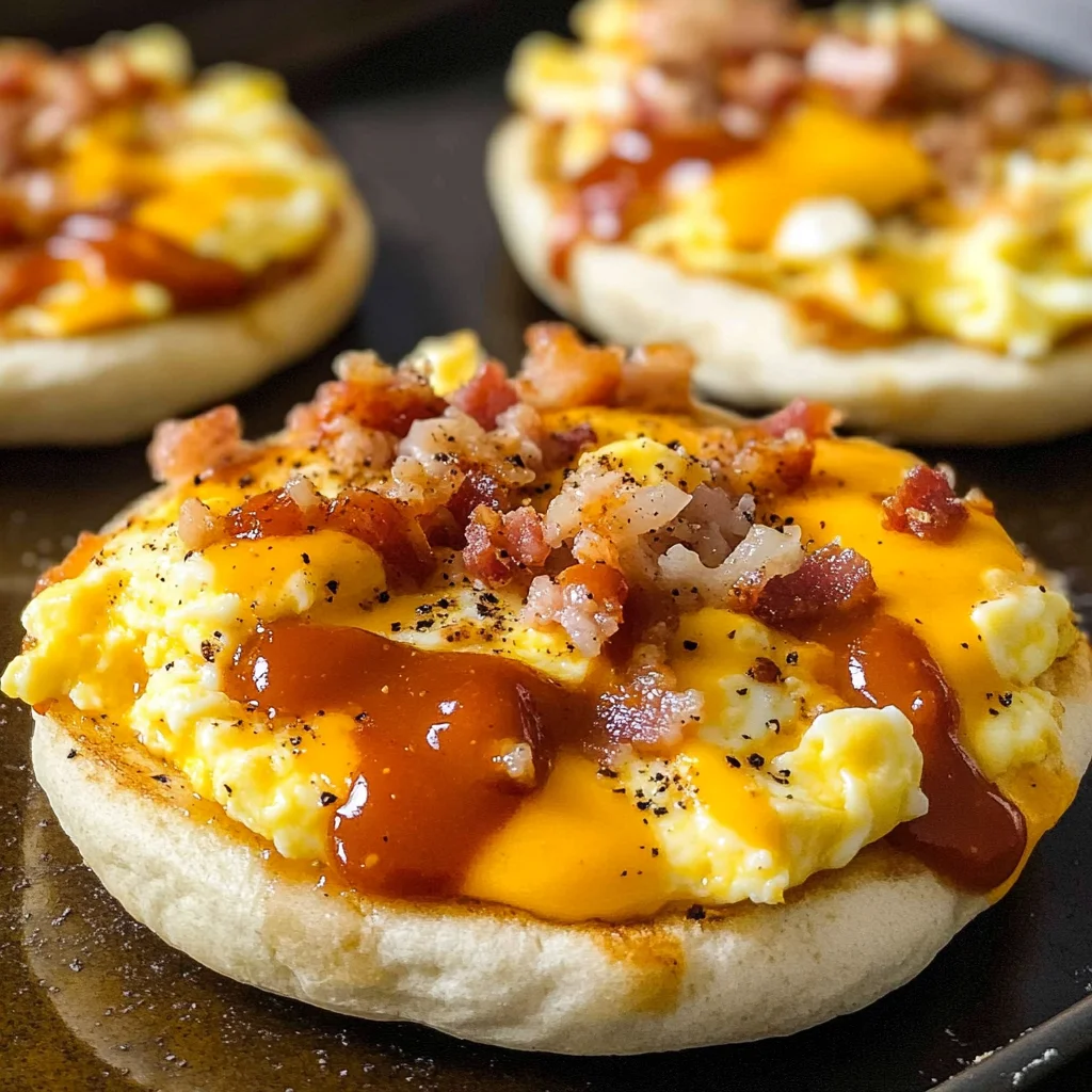 English Muffin Breakfast Pizzas