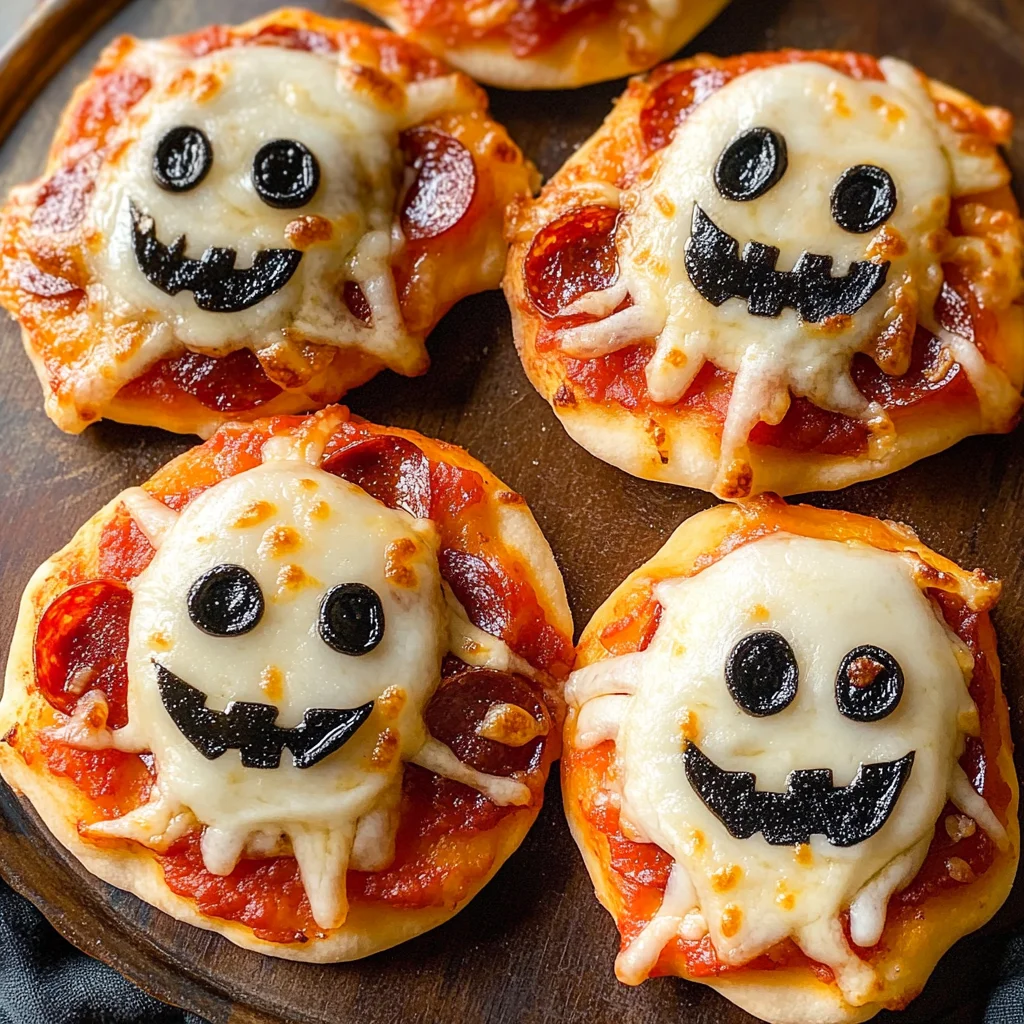 Halloween Mini Pizzas
