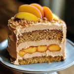 Peach Cake with Brown Sugar Frosting