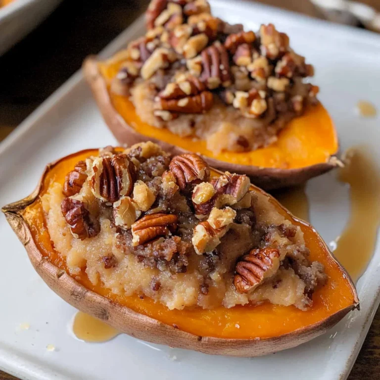 Pecan pie double baked sweet potatoes