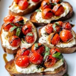 Ricotta Bruschetta with Roasted Tomatoes