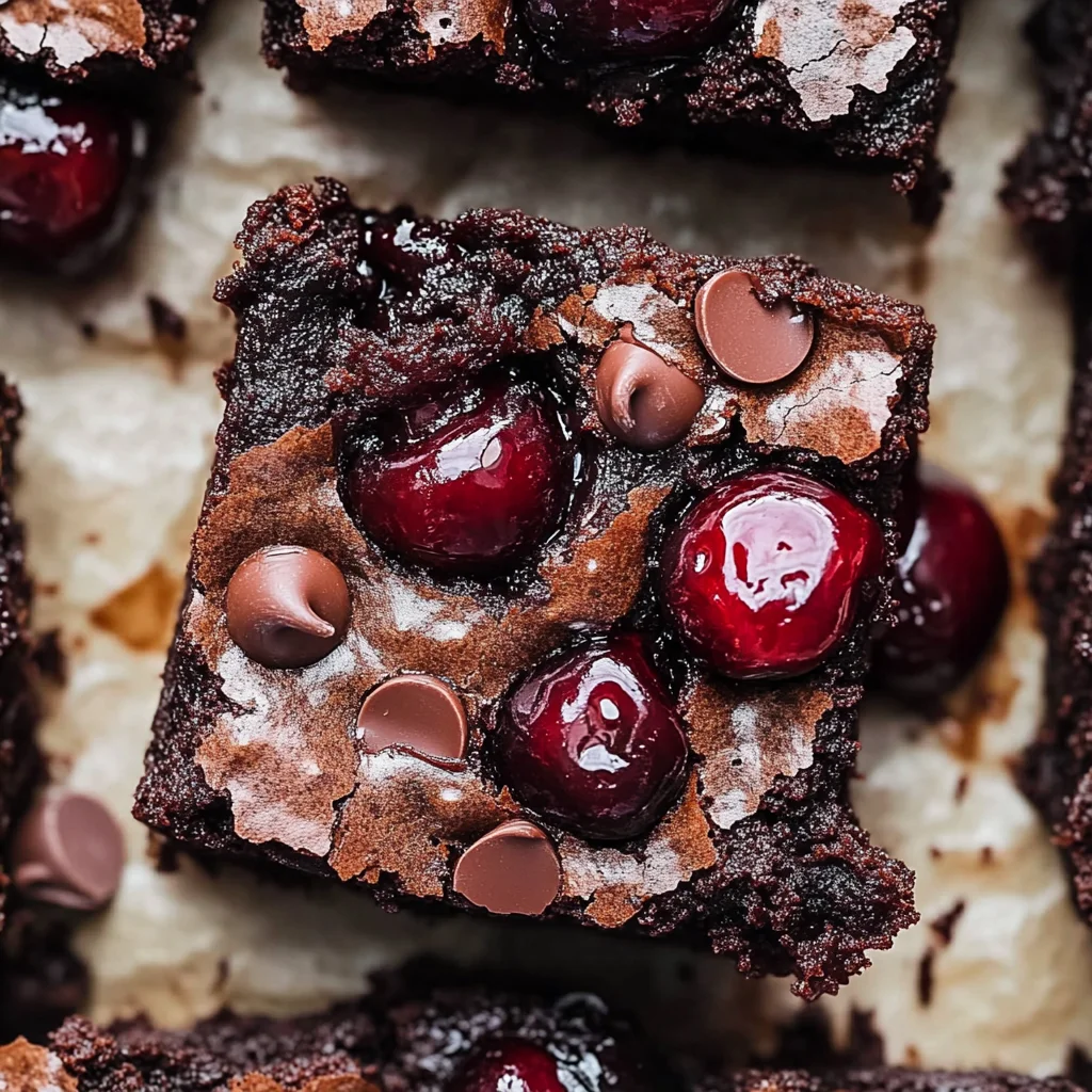 Roasted Chocolate Cherry Brownies