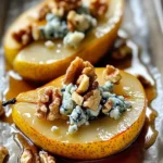 Roasted Pears with Blue Cheese, Walnuts and Honey Recipe