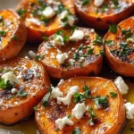 Roasted Sweet Potato Rounds with Honey & Feta