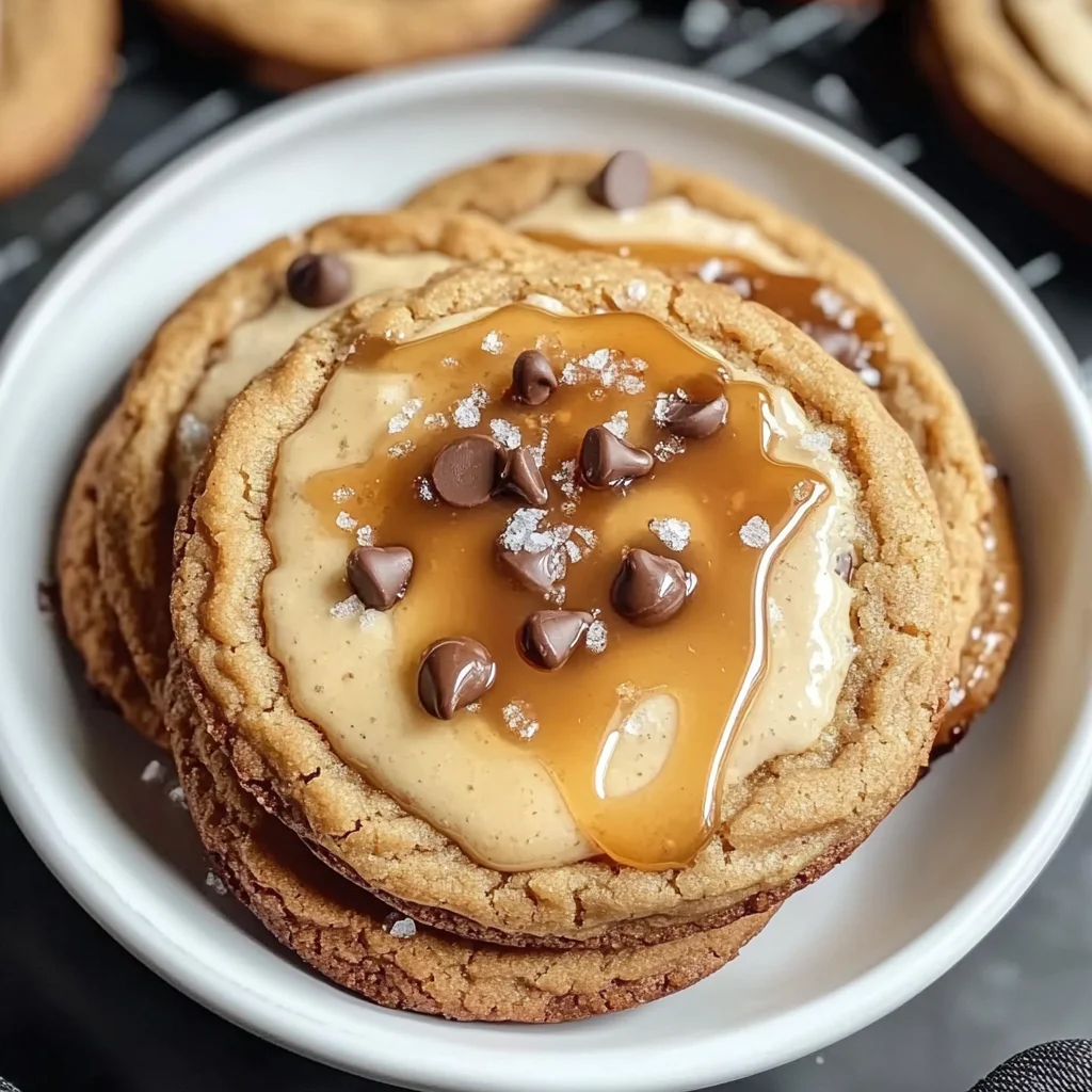Salted Caramel Cheesecake Cookies