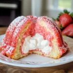 Strawberry Bundt Cake with Marshmallow Cream Filling