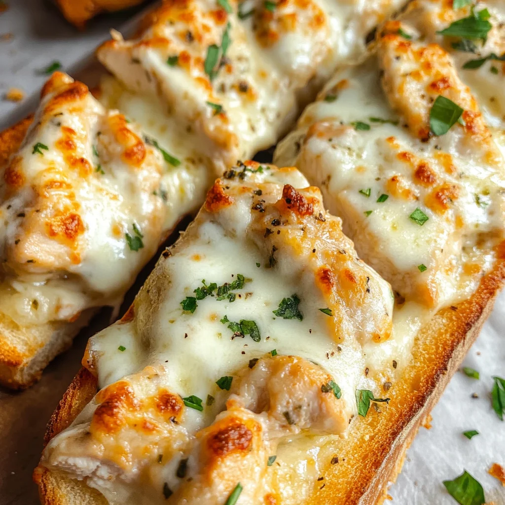 The Viral Chicken Alfredo Garlic Bread I'm Obsessed With