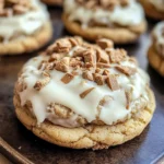 White Chocolate Reese’s Cheesecake Cookies