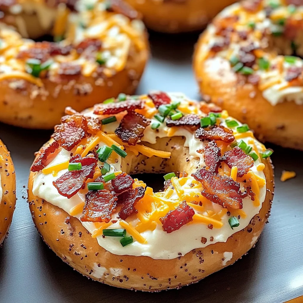Zesty Turkey Bacon Cream Cheese Bagels