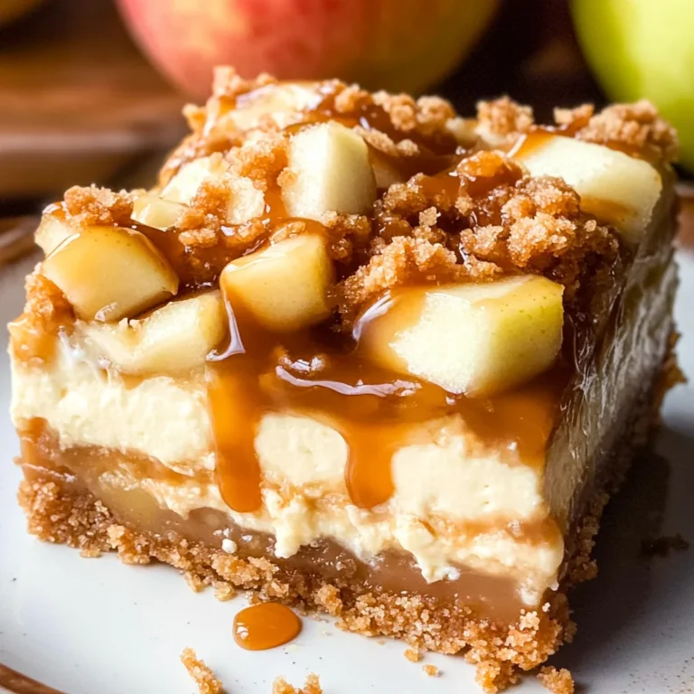 Caramel Apple Cheesecake Bars
