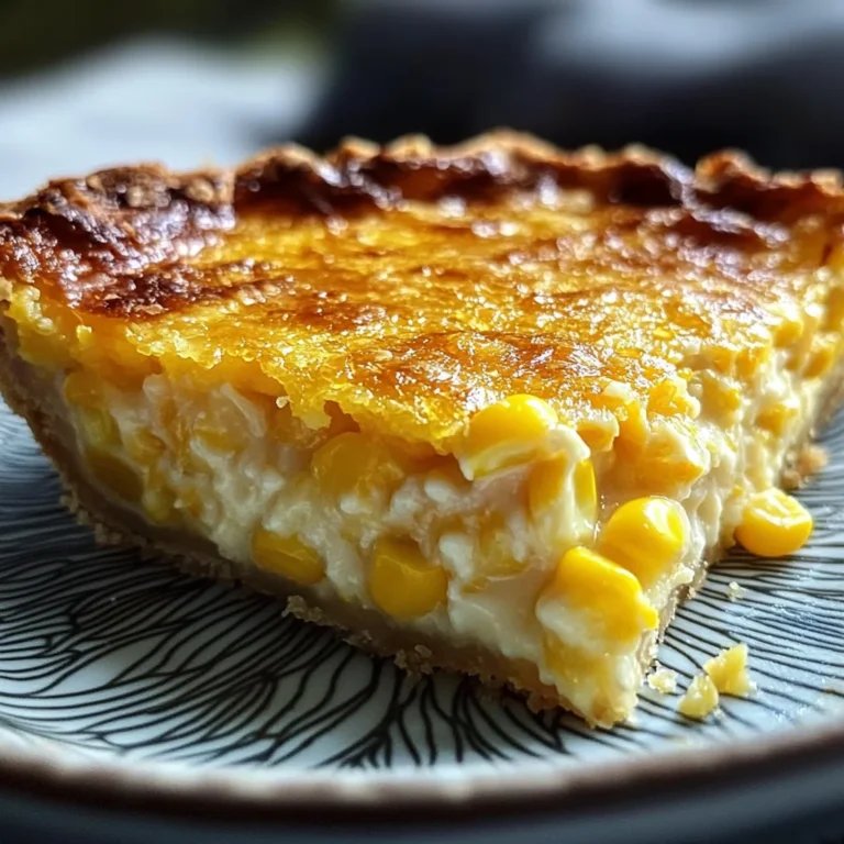Cheddar Sweet Corn Pie
