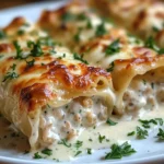Chicken Alfredo Lasagna Rolls
