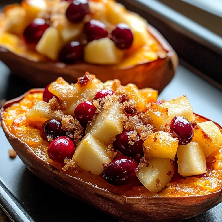 Cranberry Apple Twice-Baked Sweet Potatoes
