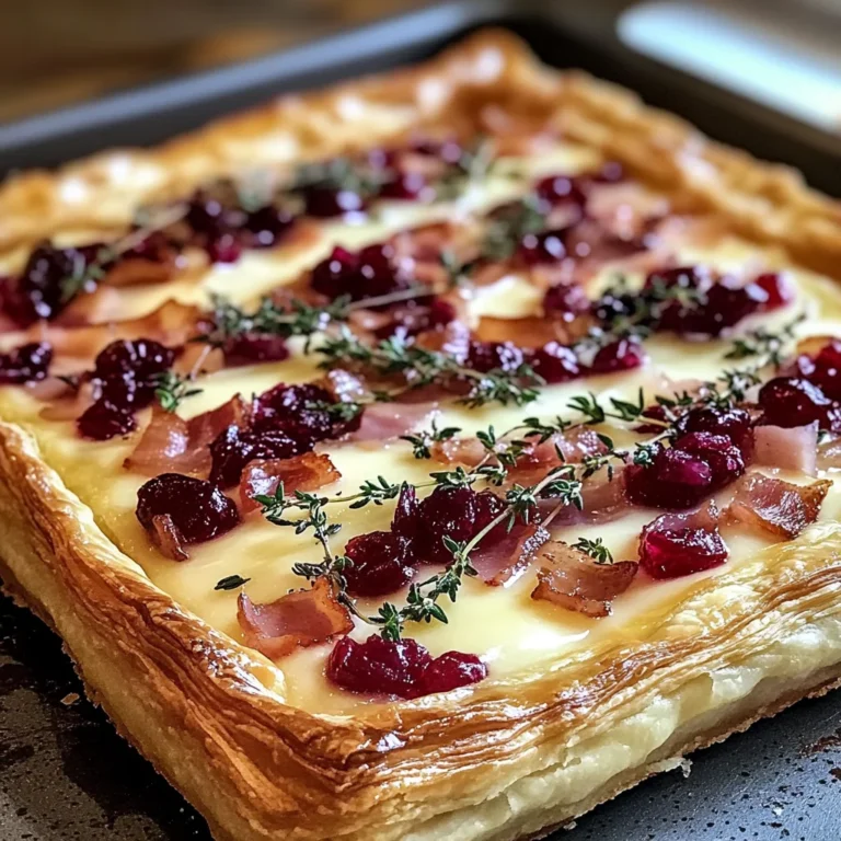 Cranberry Brie Tart with Pancetta & Thyme