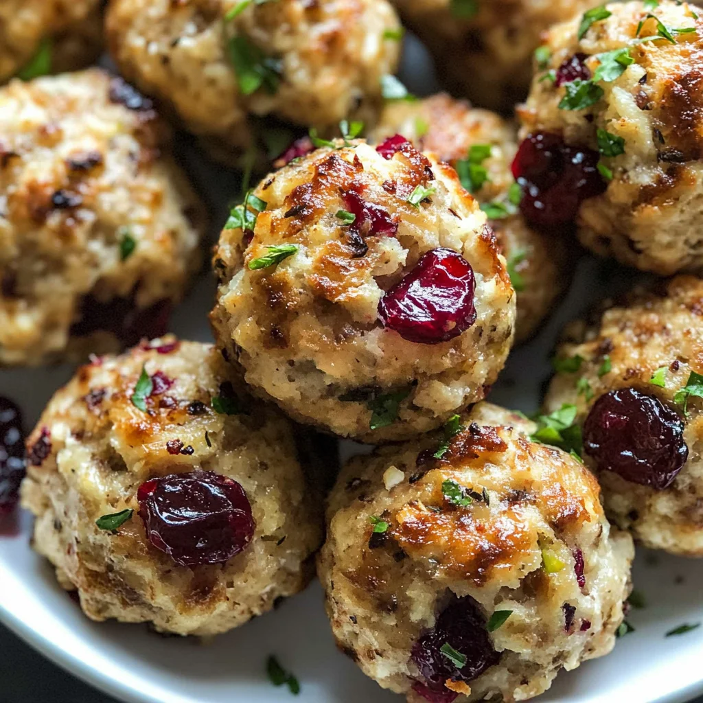 Cranberry & Turkey Stuffing Balls