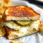 Crispy Dill Pickle Grilled Cheese Sandwich - theamazingfood