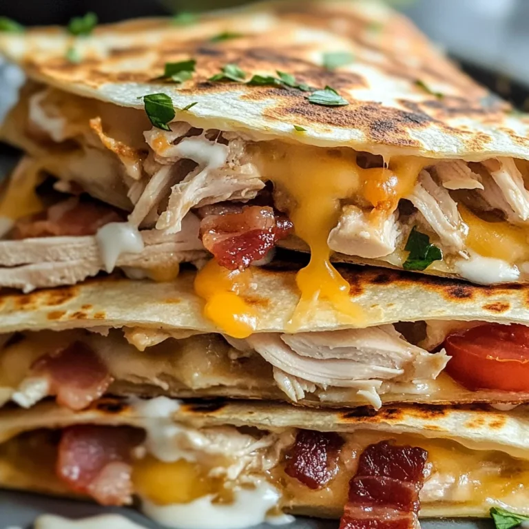 Easy Chicken Turkey Bacon Ranch Quesadilla