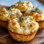 Easy Garlic Rosemary Focaccia Muffins