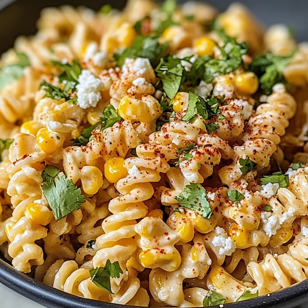 Easy Mexican Street Corn Pasta Salad