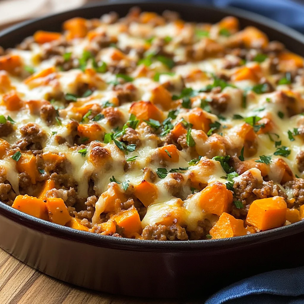 Ground Turkey Sweet Potato Bake Recipe