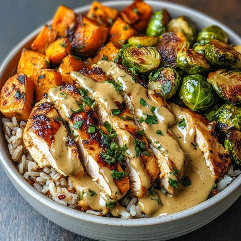 Maple Dijon Chicken & Roasted Sweet Potato Bowls