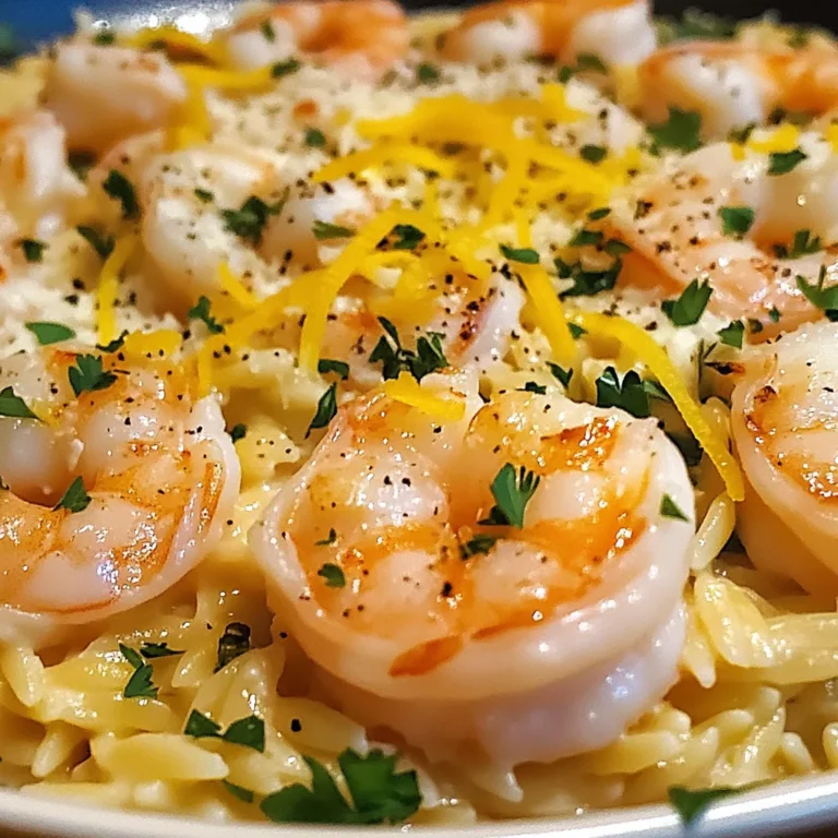 One Pan Parmesan Orzo with Shrimp