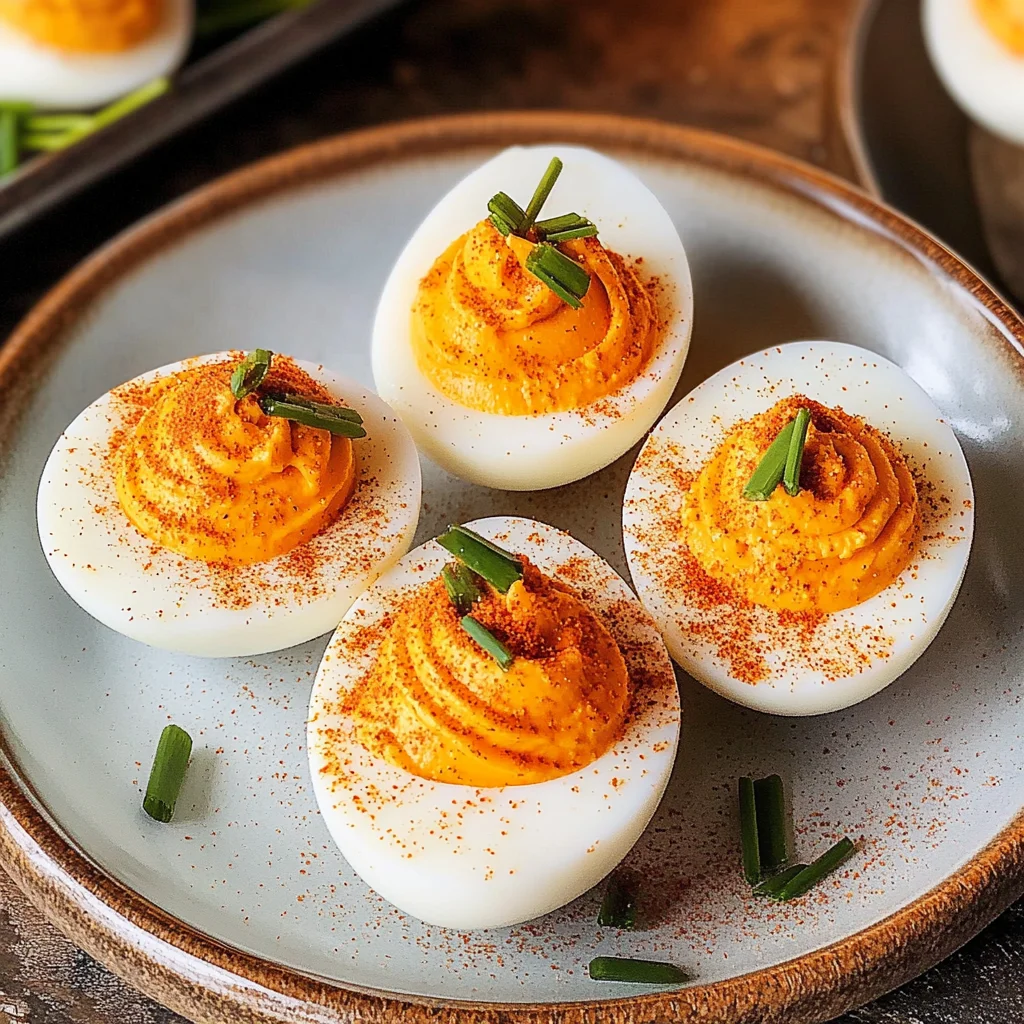 Pumpkin Patch Deviled Eggs