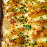 Roasted Garlic Potatoes au Gratin