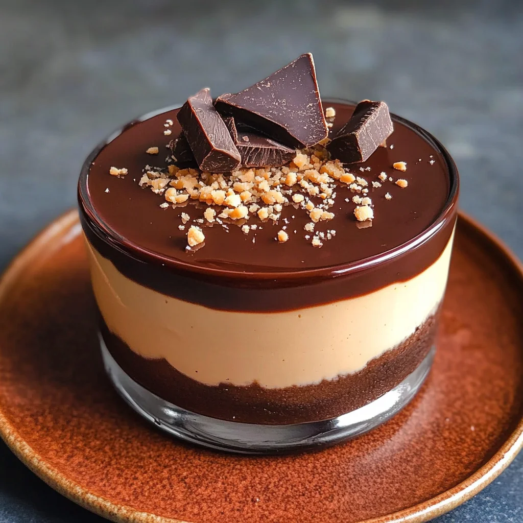 Vegan Peanut Butter Mousse (with a Chocolate Ganache!)