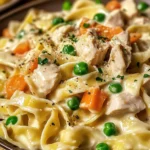 Creamy Chicken Pot Pie Pasta with Pappardelle