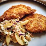 Crispy Chicken Cutlets with Apple Slaw